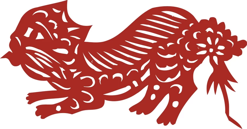 中国风中式传统喜庆民俗人物动物窗花剪纸插画边框AI矢量PNG素材【599】